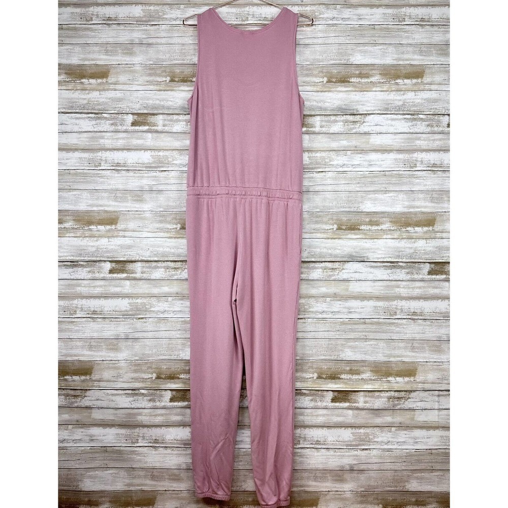 Daily‎ Ritual Women's Jumpsuit Large Supersoft Terry Sleeveless Scoopneck Pink - Picture 5 of 14
